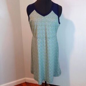 Title Nine Boss Dress Mimosa Leaf Size XL Navy Green